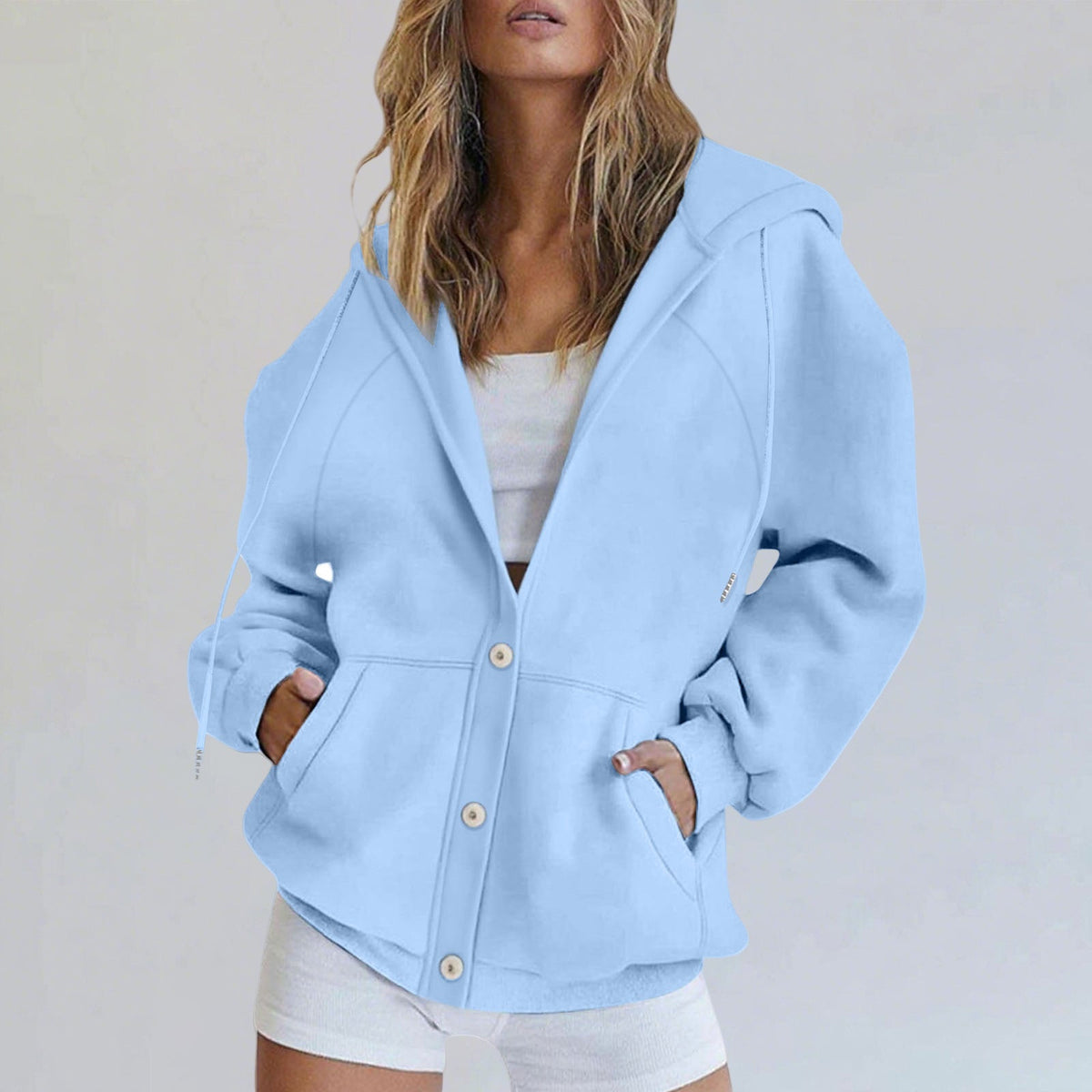 European And American  Fashion Autumn And Winter Jackets Women's Casual Cardigan Sweatshirt Jackets