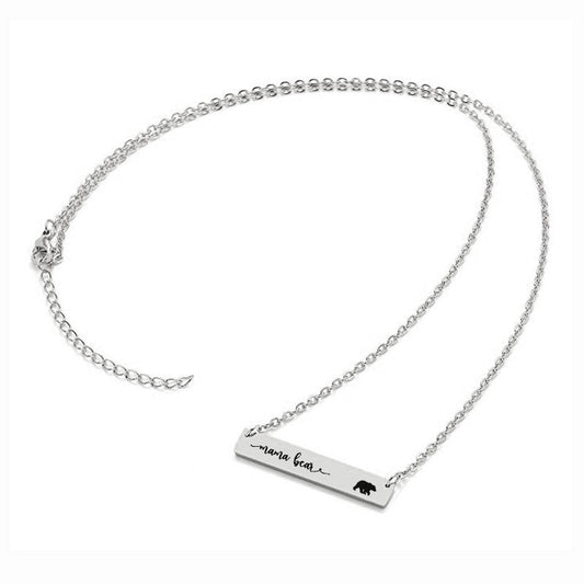 Titanium Steel Long Bar Necklace for Mother's Day Gift