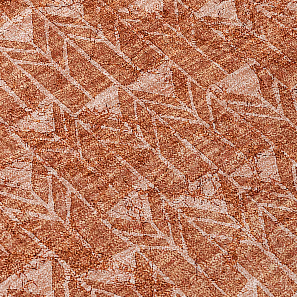 3' X 5' Terra Cotta Geometric Washable Non Skid Indoor Outdoor Area Rug