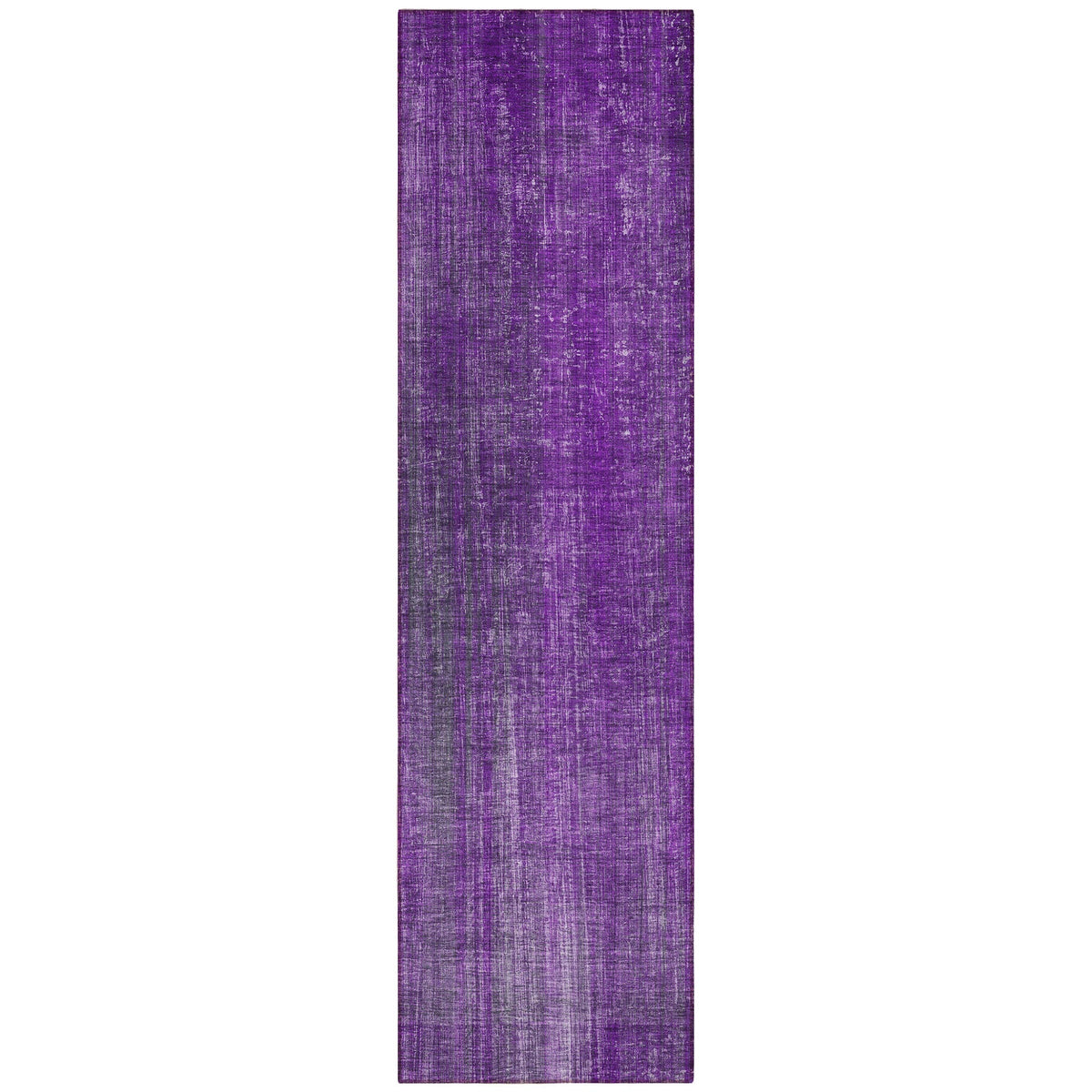 8' Runner Purple Striped Washable Non Skid Indoor Outdoor Runner Rug