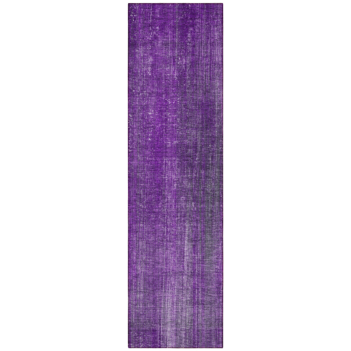 8' Runner Purple Striped Washable Non Skid Indoor Outdoor Runner Rug