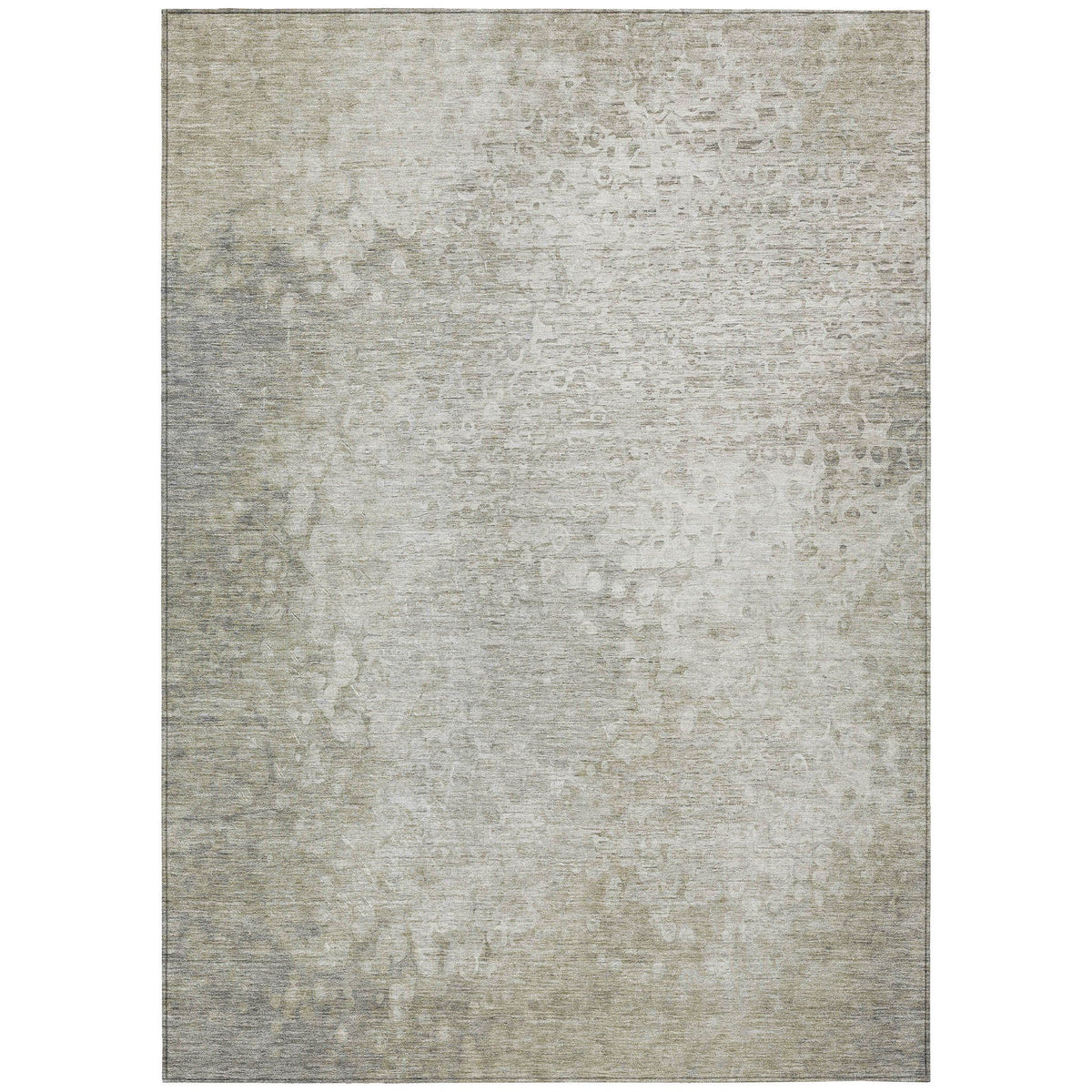 3' X 5' Beige Washable Non Skid Indoor Outdoor Area Rug
