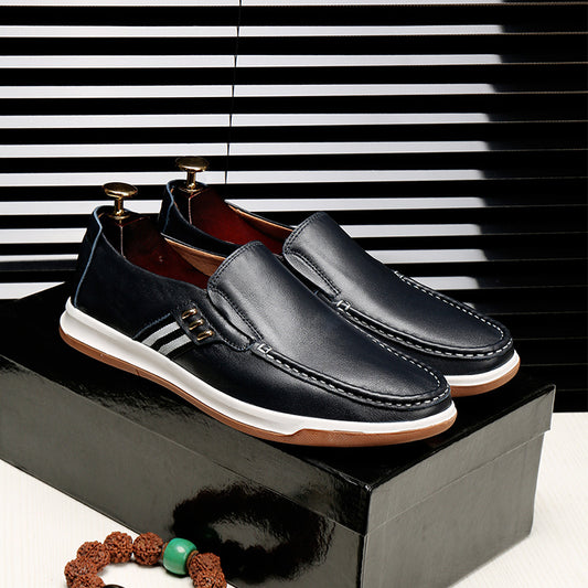 Genuine Leather Casual Men's Shoes - Fashion Brand