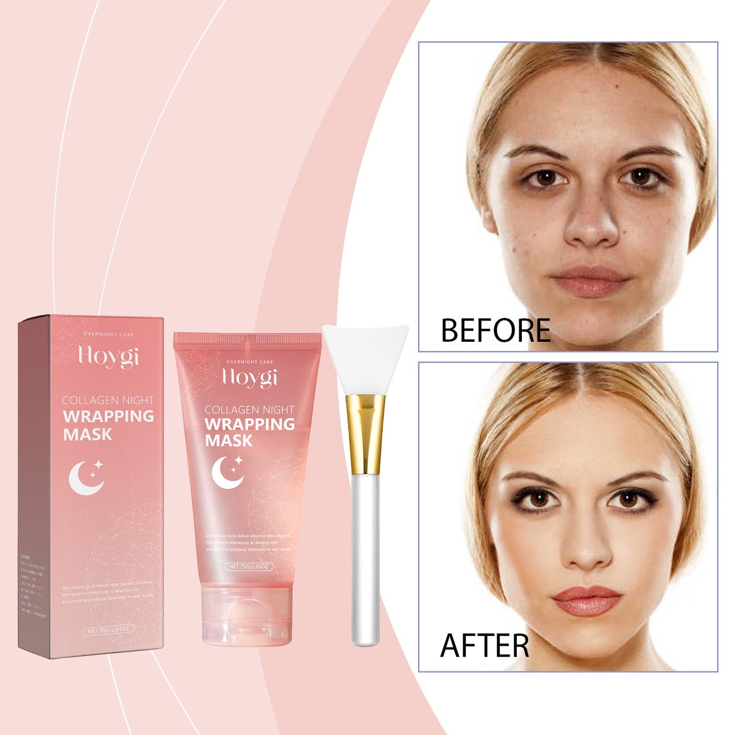 Collagen Peeling And Tearing Facial Mask 75g-1 Facial Mask Brush-box