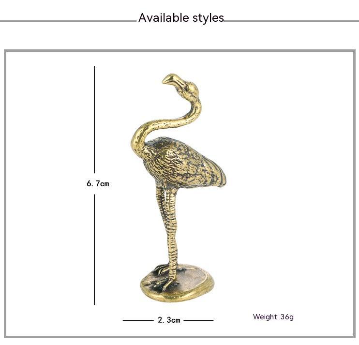 New Brass Flamingo Ornament Decorative Crafts