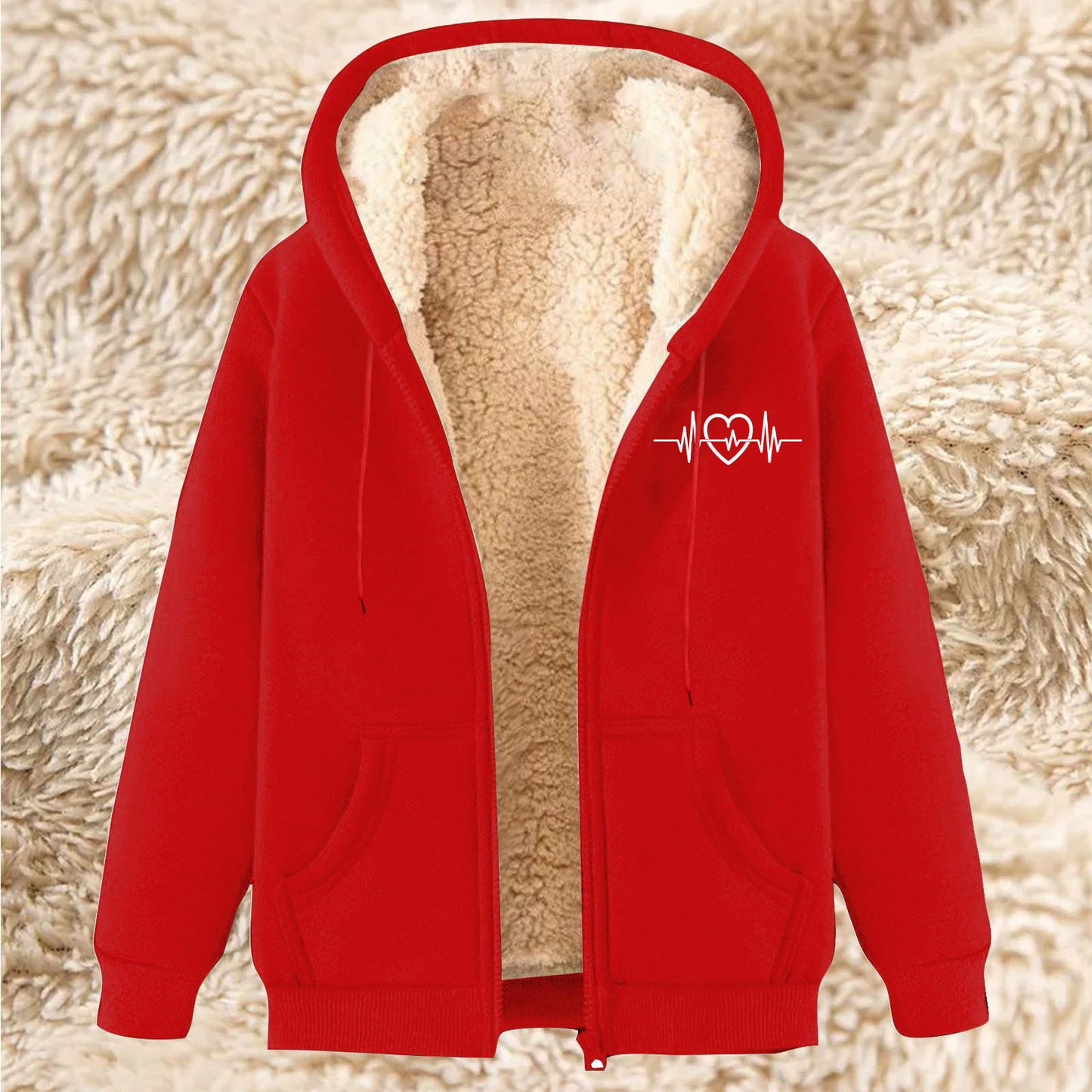 Men's Fleece Hoodie With Fleece Lining, Thick And Warm For Winter, Lamb Fleece For Autumn And Winter