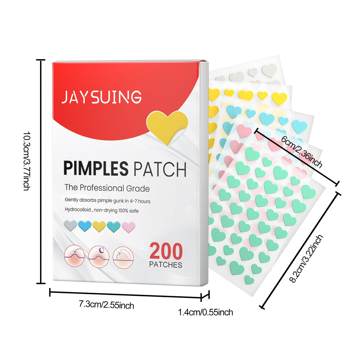 Love Clean Face Stickers 200pieces  -1box