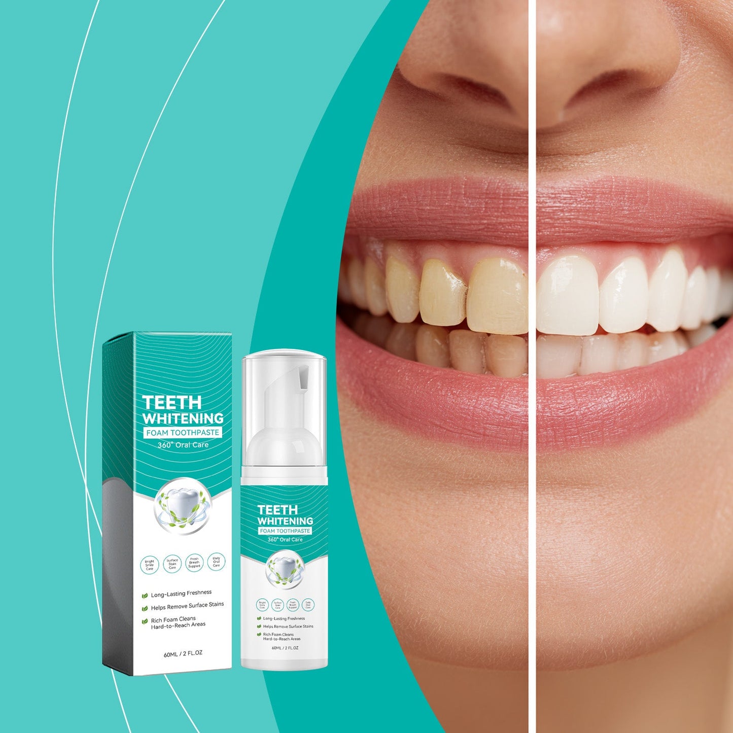 Whitening Foam Toothpaste 60ml  1box