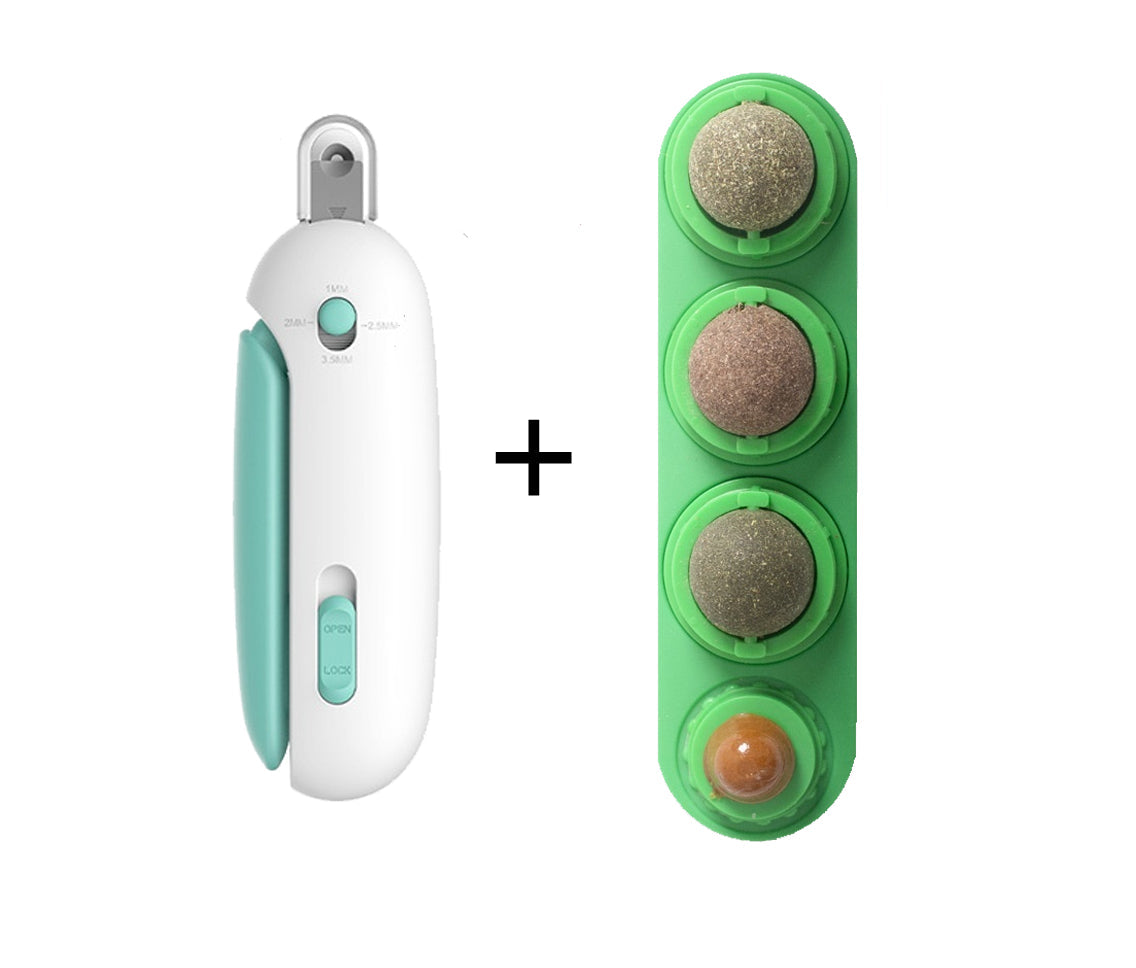 4 In 1 Rotating Catnip Silver Vine Ball Teeth Cleaning Acne Prevention Digestive Health Wall Stick On Toy Edible Safe Material