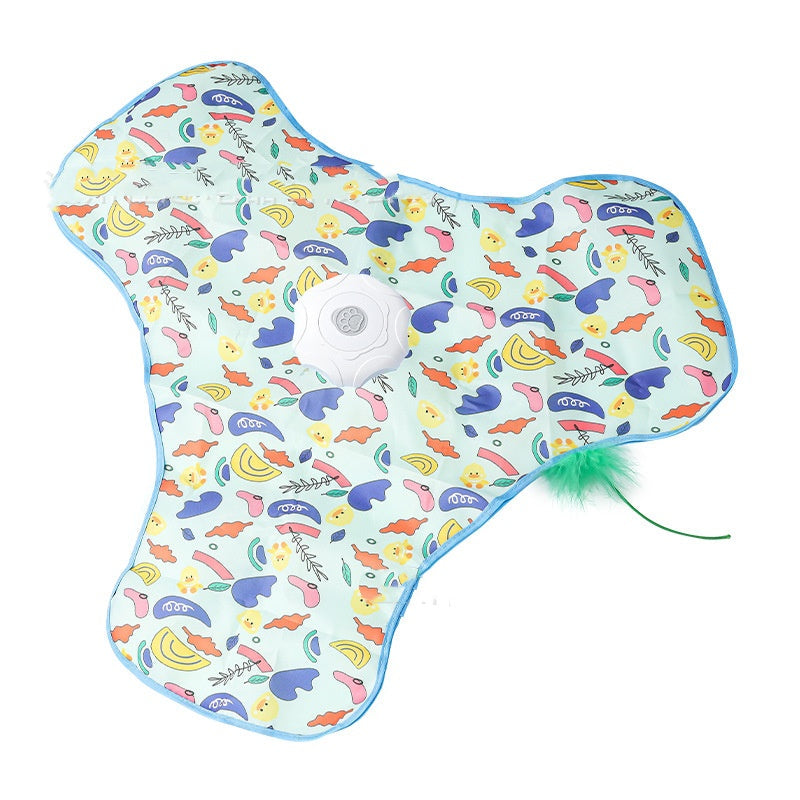 Cat Toys Interactive Hide And Seek Cat Toy With Mouse Squeaky Motion Activated Moving Concealed Feathers Pet Kitten Teaser Toy Pets Products