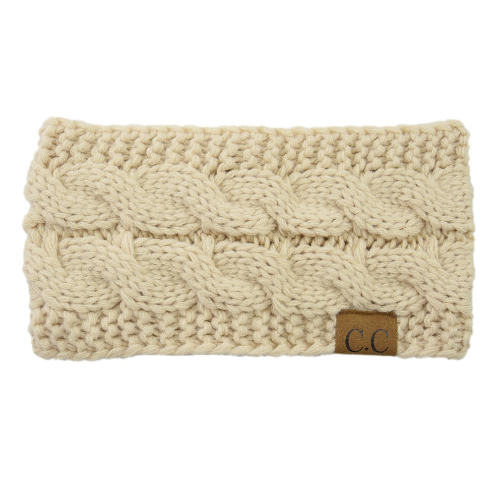 European And American Knitted Hairband Wool Variegated