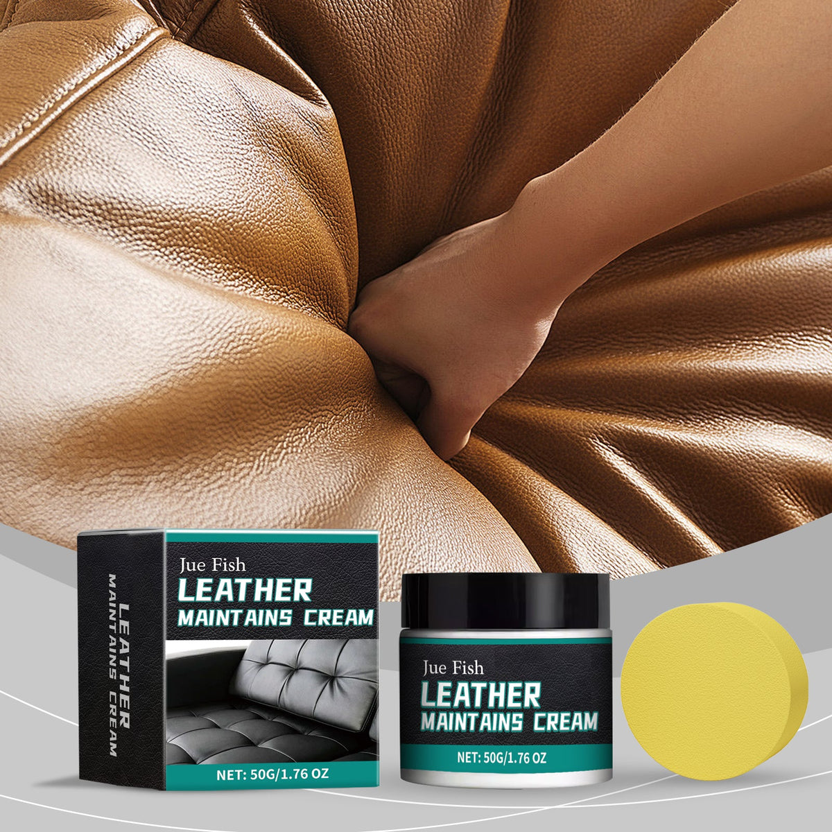 Leather Care Cream 50g Bottle-1 Sponge1box
