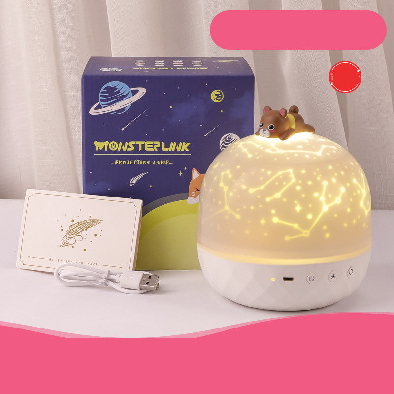 Children's Bedroom Dream Rotating Gypsophila Projection Lamp