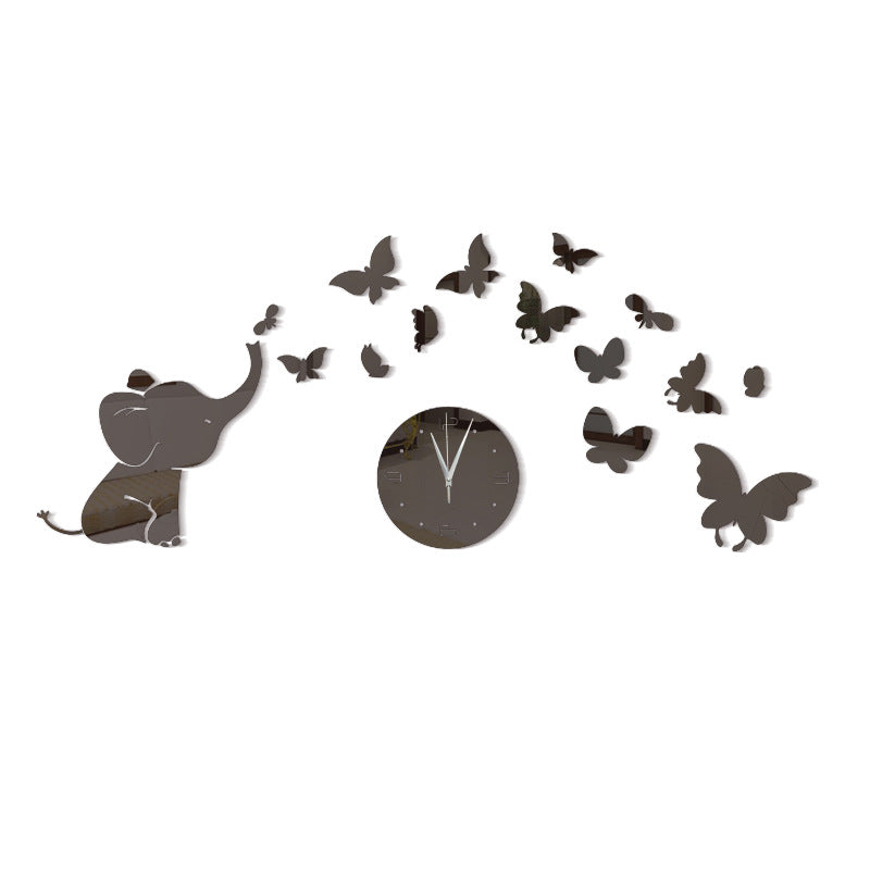 3D Acrylic Creative Mirror Wall Sticker Clock