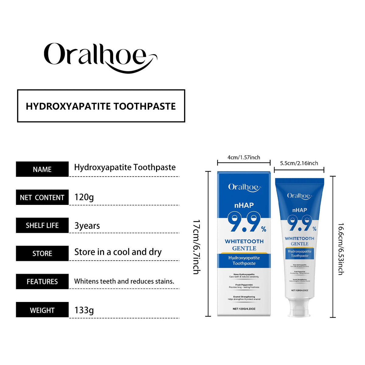 Gentle Mint Whitening Toothpaste 120g  1box