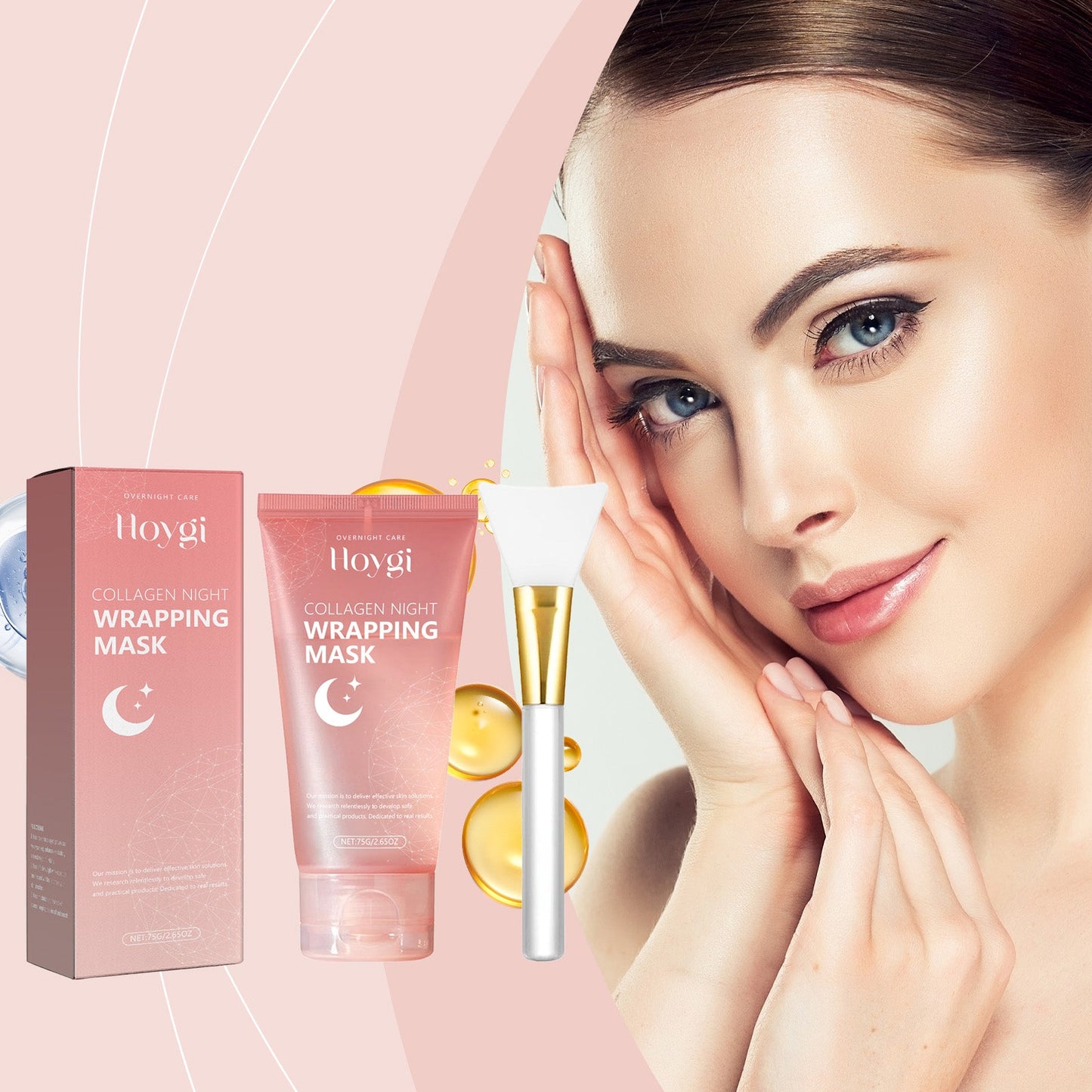 Collagen Peeling And Tearing Facial Mask 75g-1 Facial Mask Brush-box