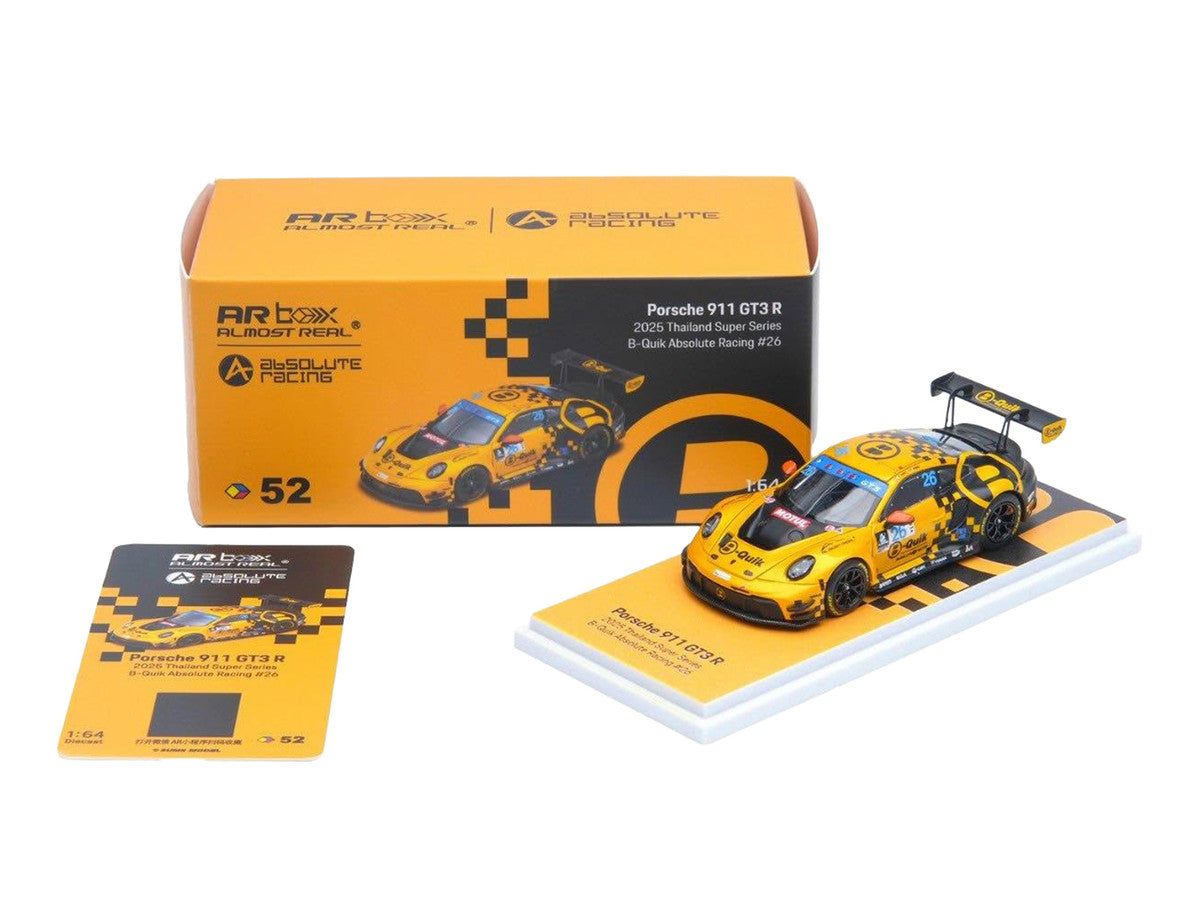 Porsche 911 GT3 R (992) #26 Henk Kiks - Sandy Stuvik "B-Quik Absolute Racing" "Thailand Super Series" (2025) 1/64 Diecast Model Car by Almost Real