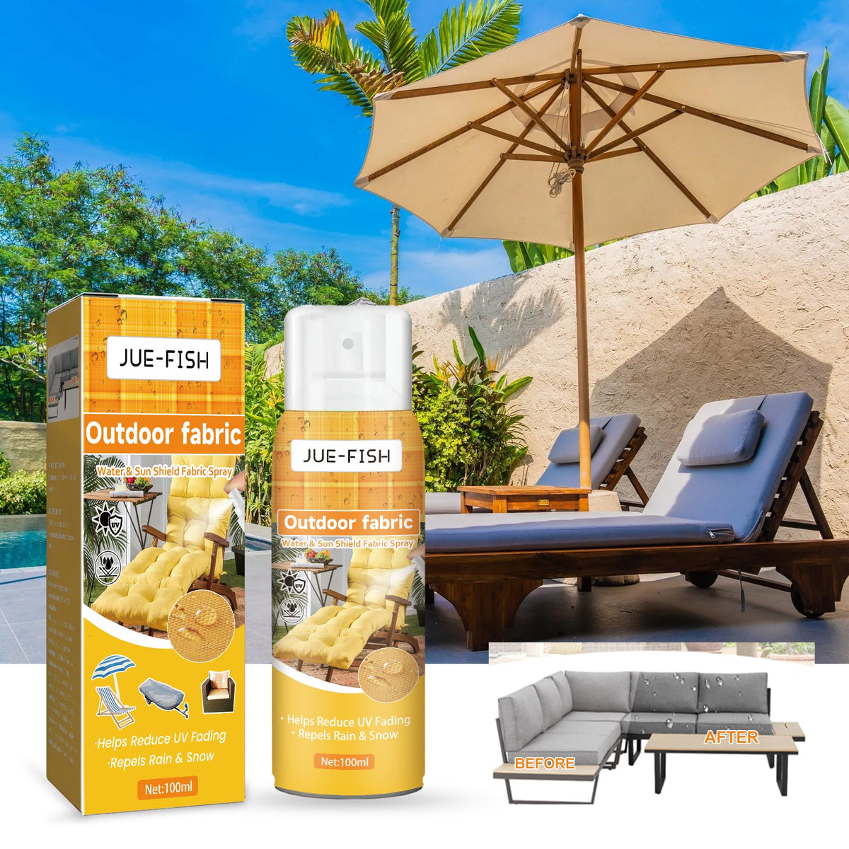 Outdoor Waterproof Sunscreen Fabric Spray 1 0 0ml-box