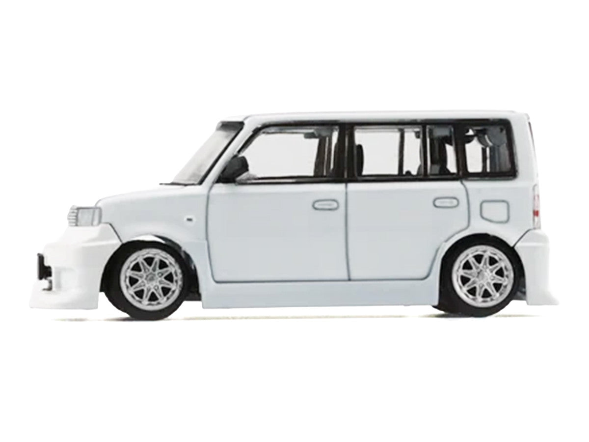 Toyota bB 2000 Van White with Extra Accessories 1/64 Diecast Model Car by BM Creations