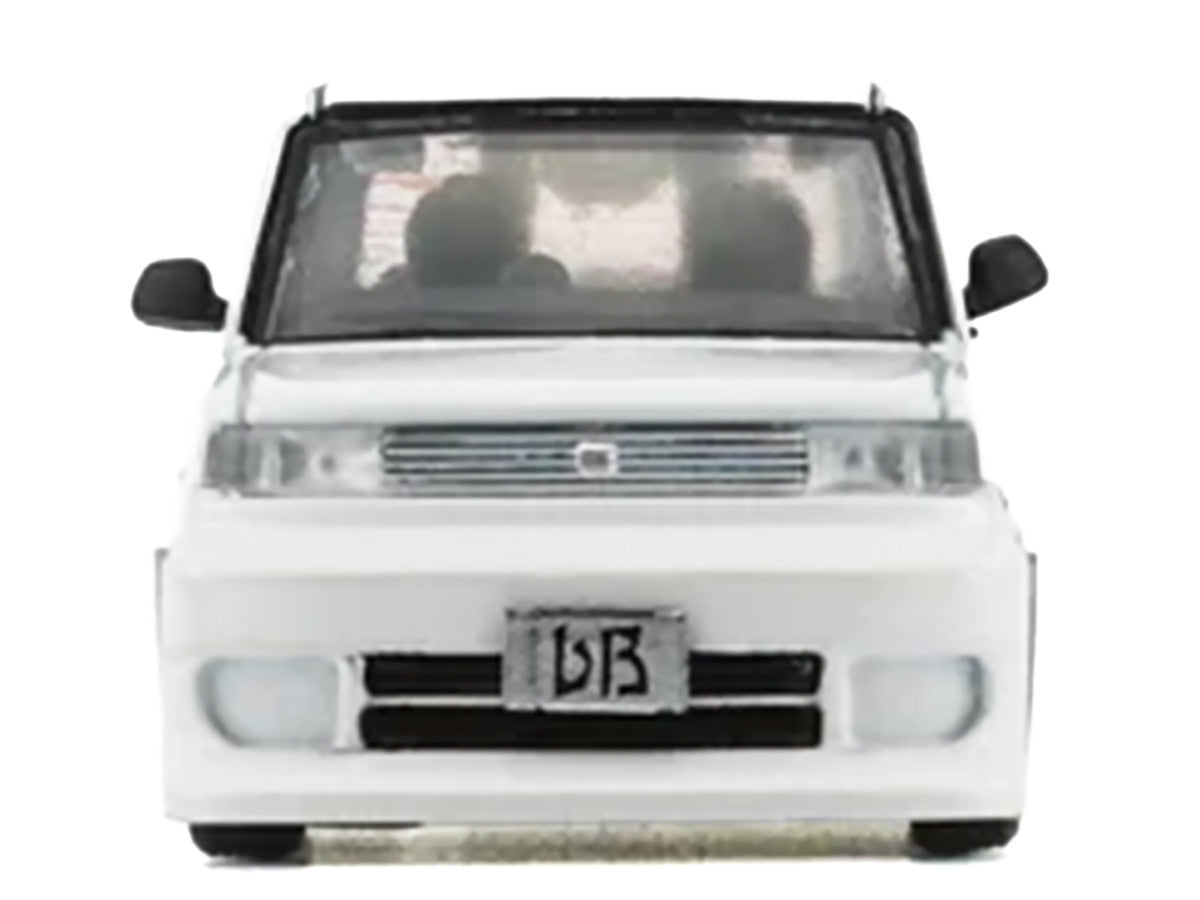 Toyota bB 2000 Van White with Extra Accessories 1/64 Diecast Model Car by BM Creations