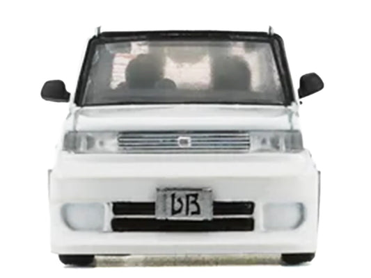 Toyota bB 2000 Van White with Extra Accessories 1/64 Diecast Model Car by BM Creations