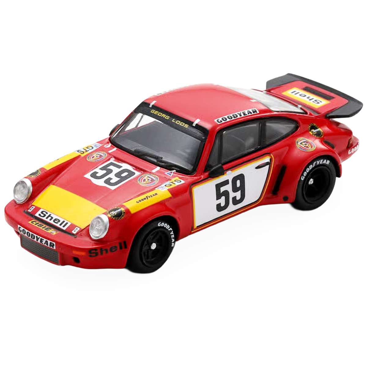 Porsche 911 Carrera RSR #59 Tim Schenken - Howden Ganley "Gelo Racing Team" "24 Hours of Le Mans" (1975) 1/64 Model Car by Spark