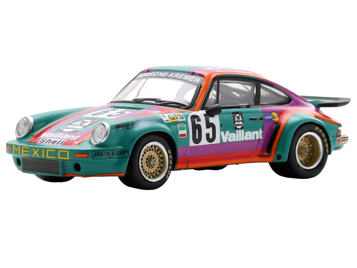 Porsche 911 Carrera RSR #65 Juan Carlos Bolanos - Andres Contreras - Billy Sprowls "Porsche Kremer Racing Team" "24 Hours of Le Mans" (1975) 1/64 Model Car by Spark