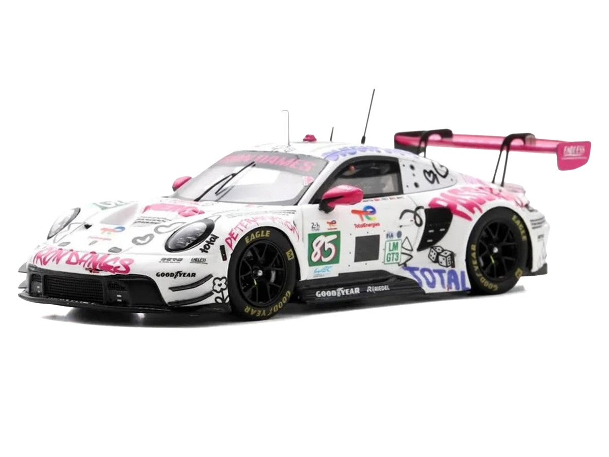Porsche 911 GT3 R LMGT3 #85 Sarah Bovy - Rahel Frey - Celia Martin "Iron Dames" "24 Hours of Le Mans" (2025) 1/64 Diecast Model Car by Spark