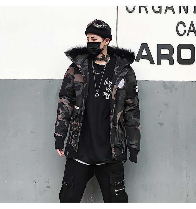 Stylish Short Hooded Warm Cotton Jacket for Men