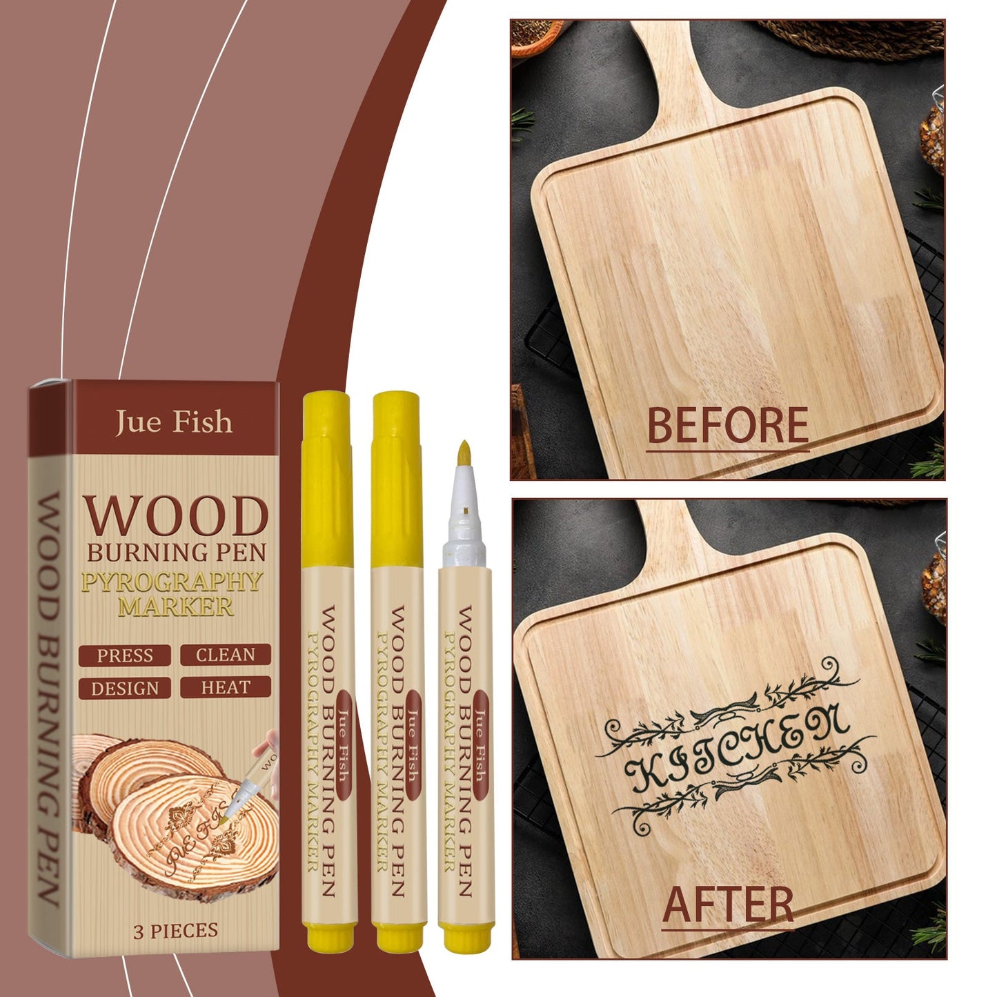 Wood Burning Pens 3pcs1box