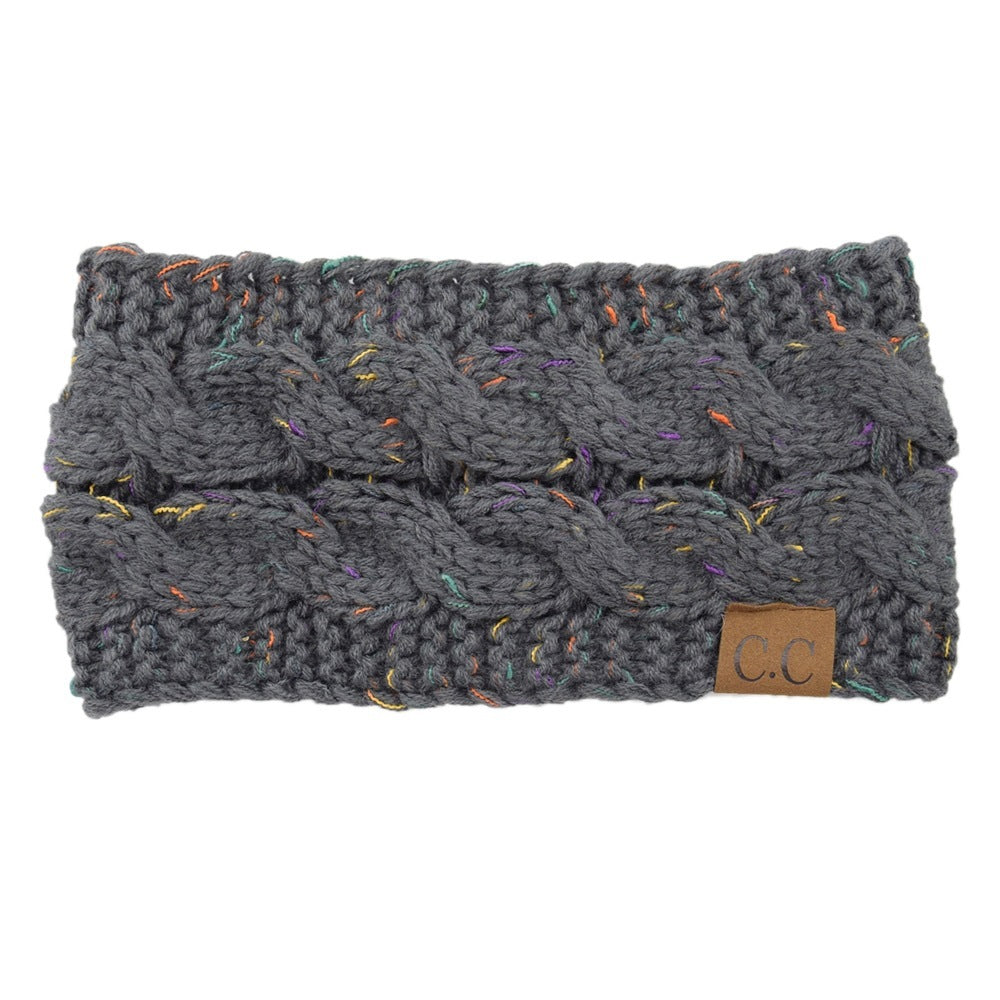 European And American Knitted Hairband Wool Variegated