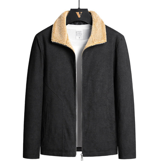 Men's Corduroy Jacket with Thick Cotton Lining