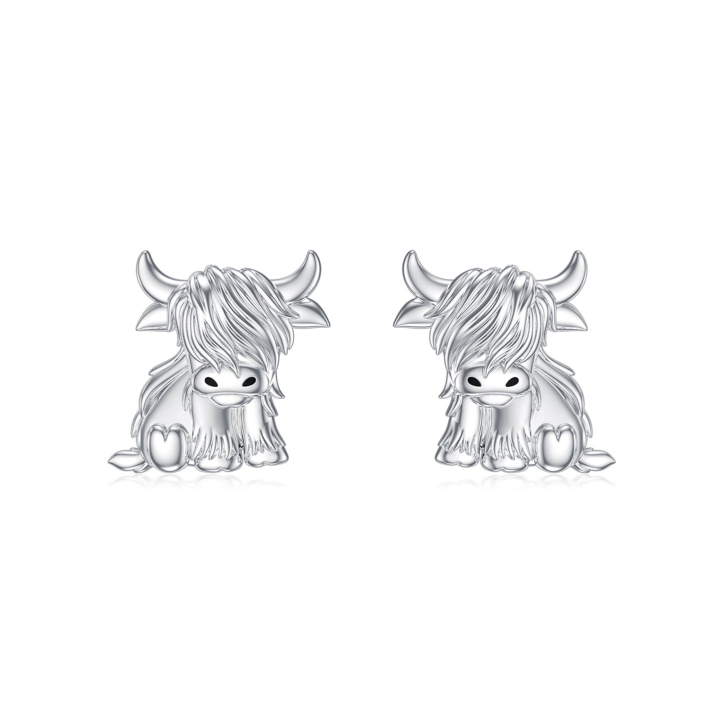 Highland Cow Earrings 925 Sterling Silver Cow Studs Earrings Highland Cow Jewelry Gifts