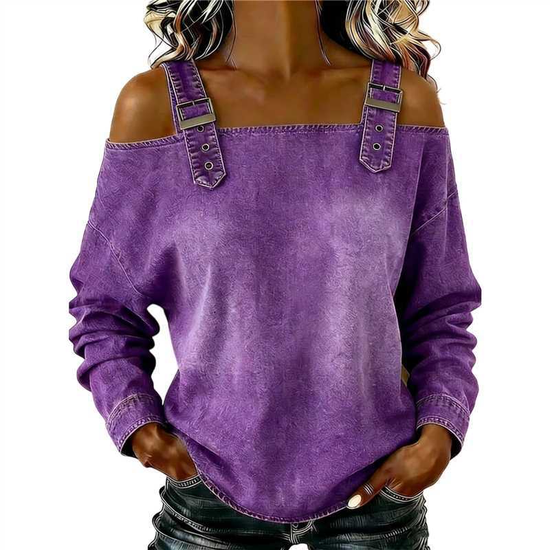 Halter-neck Off-shoulder Long-sleeve Top