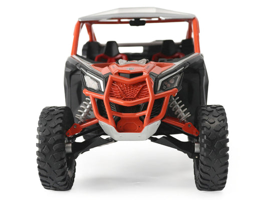 Can-Am Maverick X3 X RC Turbo RR Chalk Gray and Orange 1/12 Diecast Model by BRP Models