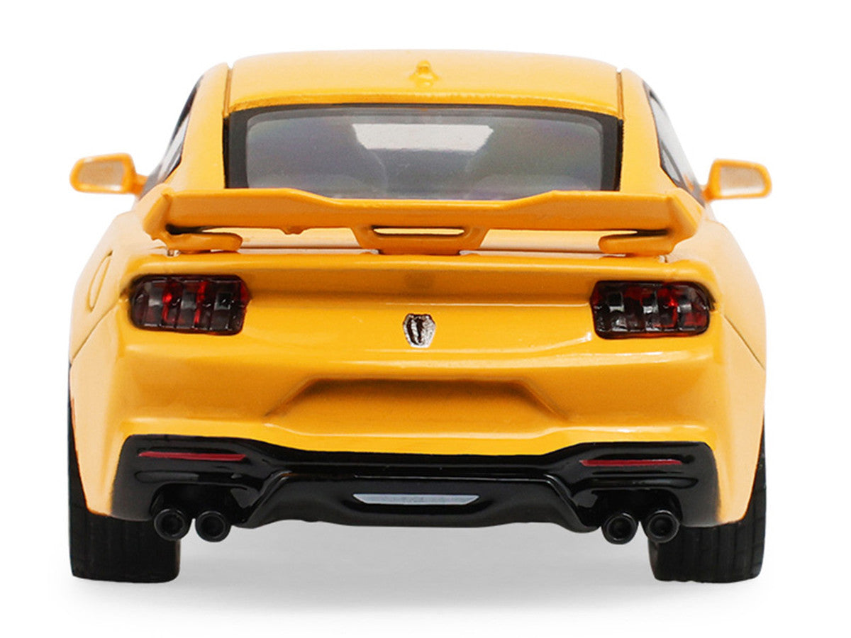 2024 Ford Mustang Dark Horse Yellow Splash Metallic "Auto Mall" Series 8 1/64 Diecast Model Car by Greenlight