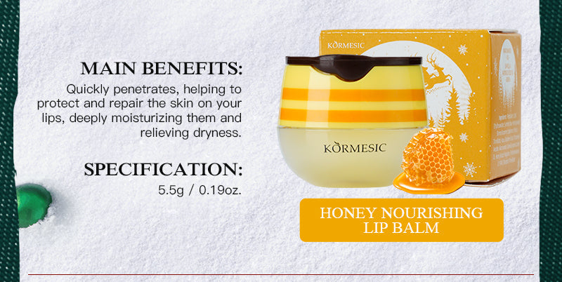 KORMESIC Christmas Nourishing Honey Lip Balm  For Foreign Trade 5.5g