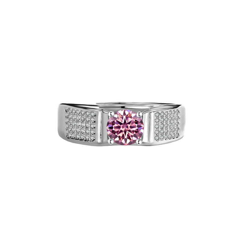D Color Moissanite Starry Men's Ring