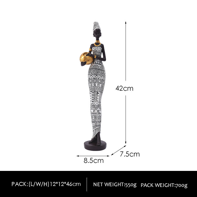 Sculpture Decorations For Black Women Figures