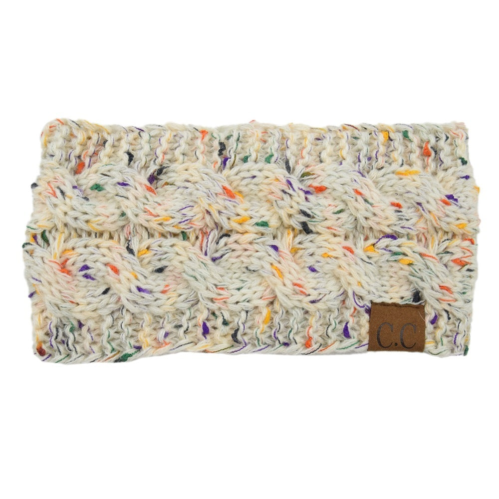 European And American Knitted Hairband Wool Variegated