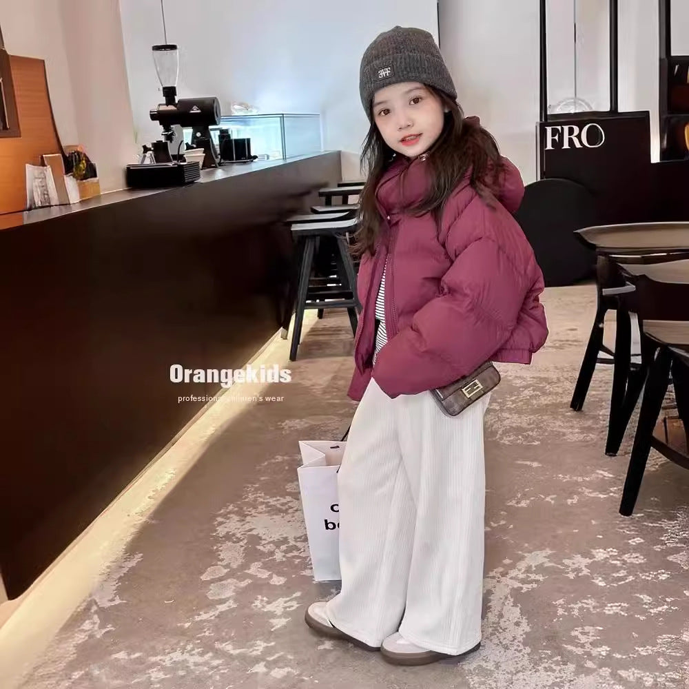 Korean Style Kids Down Jacket for Girls - Winter Warmth