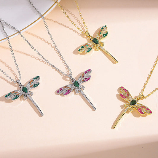 Fashionable All-match Color Zircon Necklace