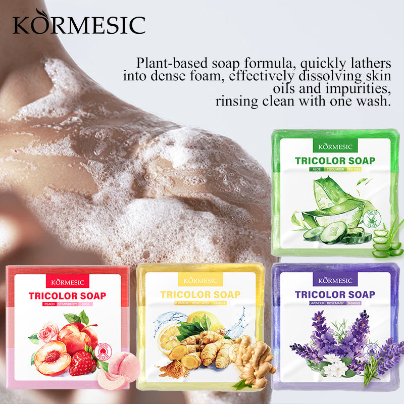 KORMESIC Aloe Vera & Cucumber & Tea Tree Tri-colour Soap FT 120g