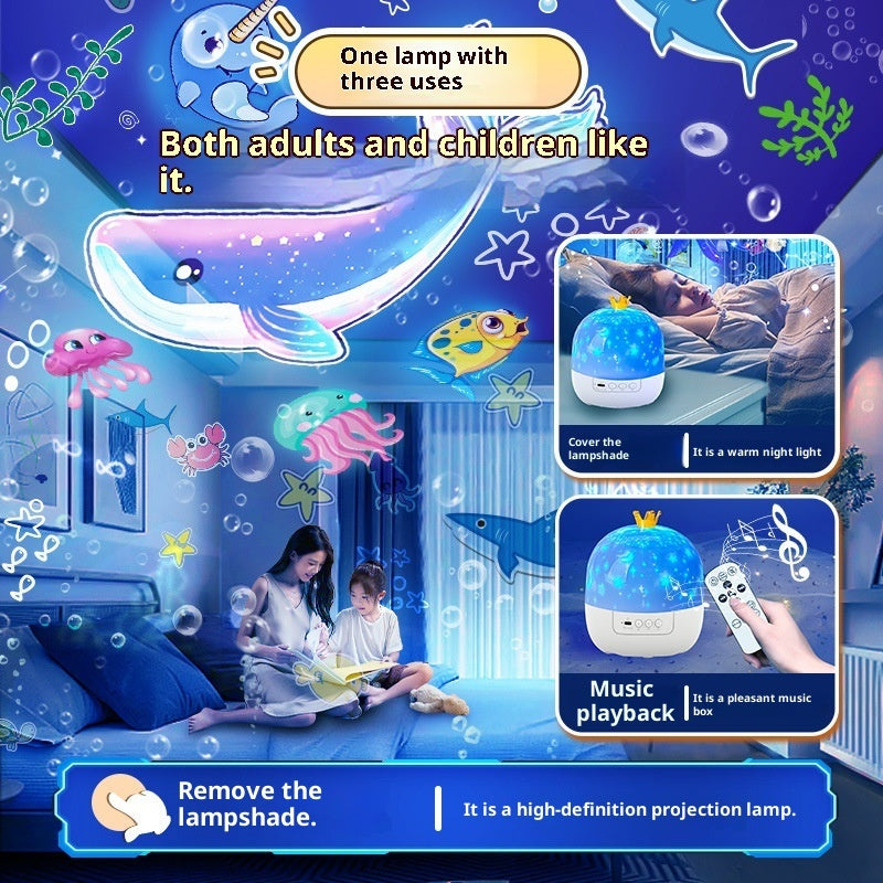 Rotating Starry Sky Starry Sky Projection Lamp Music Box