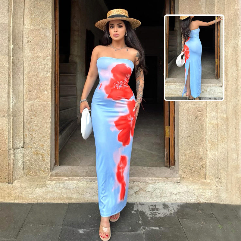 Slim Slit Tube Dress