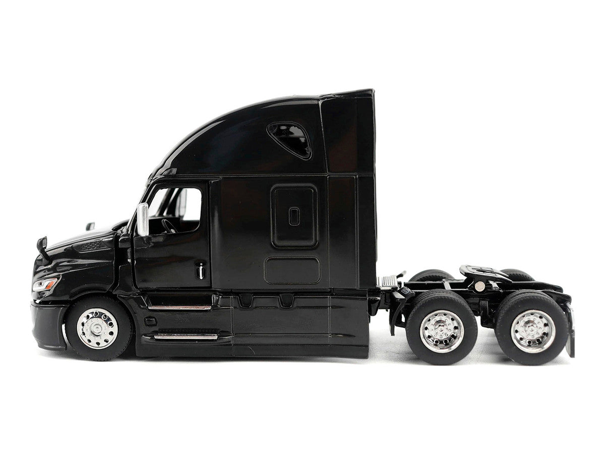 2025 Freightliner Cascadia Gen-5 Sleeper Cab Truck Tractor Night-Shift Black "Transport Series" 1/64 Diecast Model by Diecast Masters