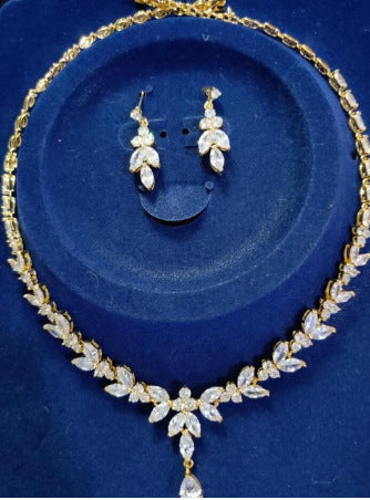 Simple White Bride Zircon Set Women