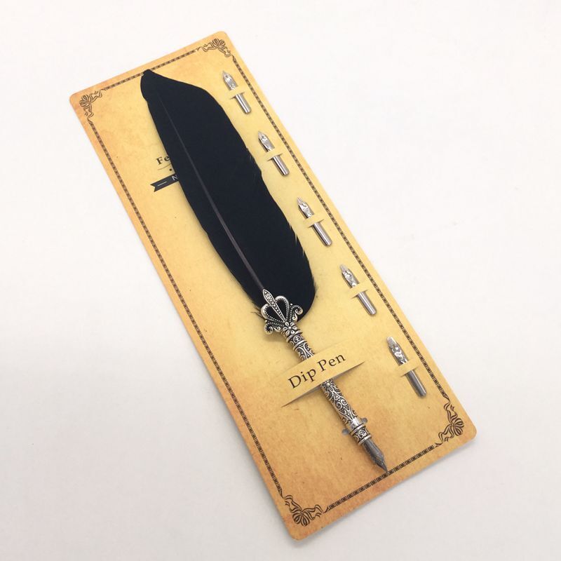 Creative Retro Turkey Feather Pen Teacher's Day Gift