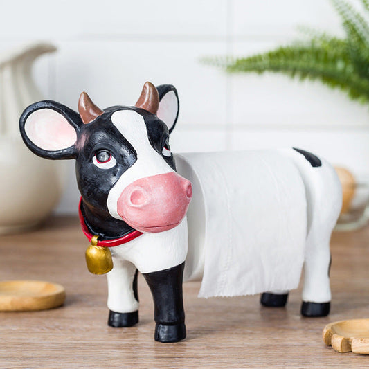 Tissue box animal face towel rack