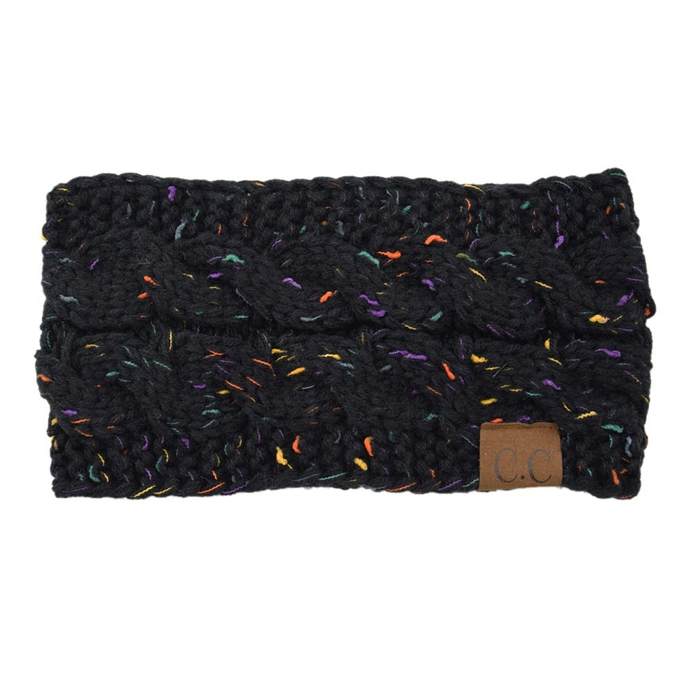 European And American Knitted Hairband Wool Variegated